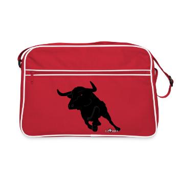 taureau en course - Sac Retro - rouge/blanc - Devant