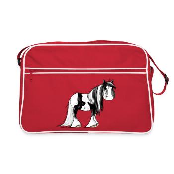 Gypsy Cob - Irish Cob - Pinto – Horse - Retro Bag - red/white - Front