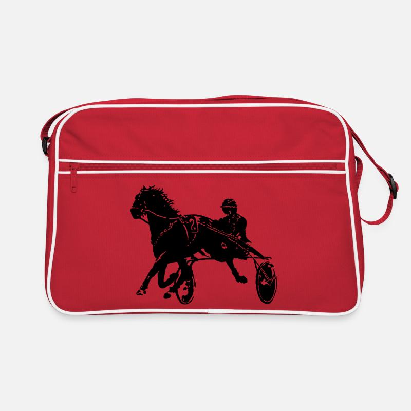 Trabrennen Traber - Retro Tasche - Rot/Weiß