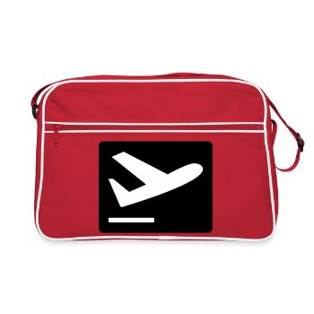 Airplane taking off - Retro Bag - red/white - Front