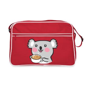 Encouragement au café koala - Sac Retro - rouge/blanc - Devant