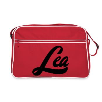 Lea Nom Abstrait Couleur Explosion Art Design - Sac Retro - rouge/blanc - Devant