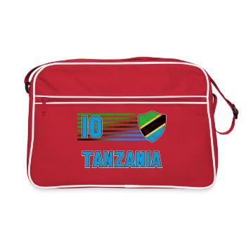 Tansania Fußball Mannschaft - Retro Tasche - Rot/Weiß - Vorne