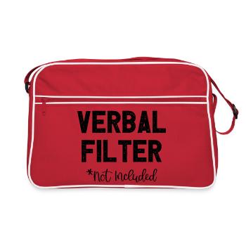 Verbal Filter Not Included I Fun Lustiges - Retro Tasche - Rot/Weiß - Vorne