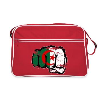 Algeria Flag Hand Fist Used - Retro Bag - red/white - Front