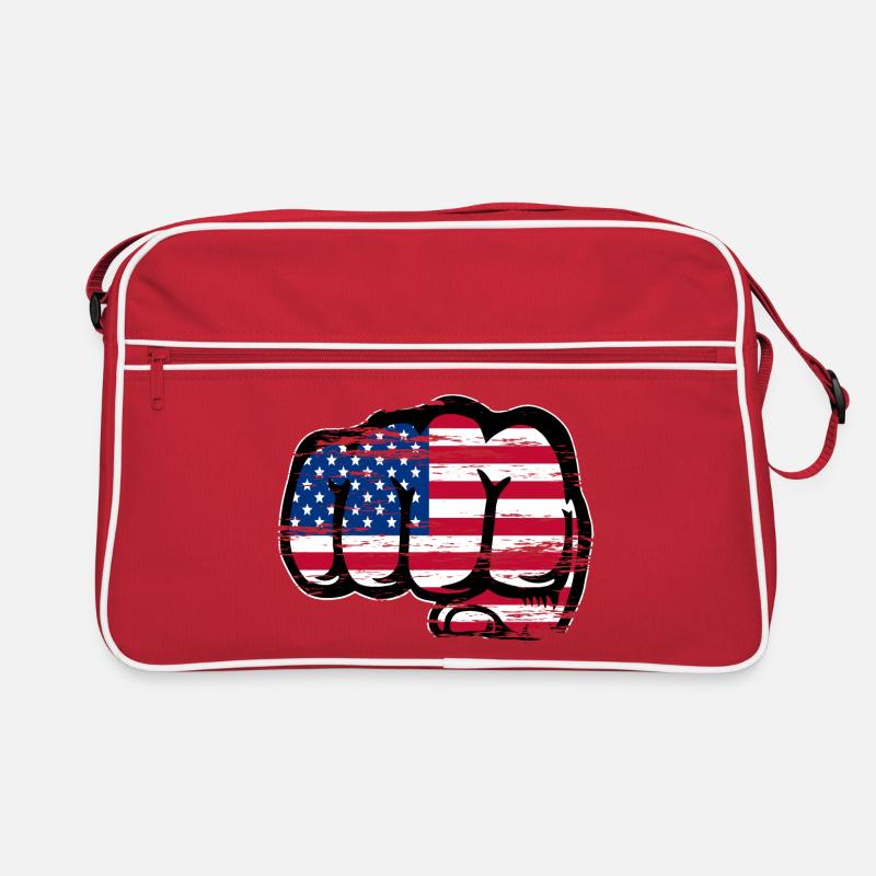 Drapeau des États-Unis Poing à main utilisé Sac Retro