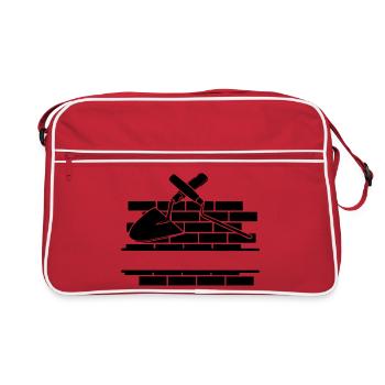 Clou et truelle joints avec le mur - Sac Retro - rouge/blanc - Devant