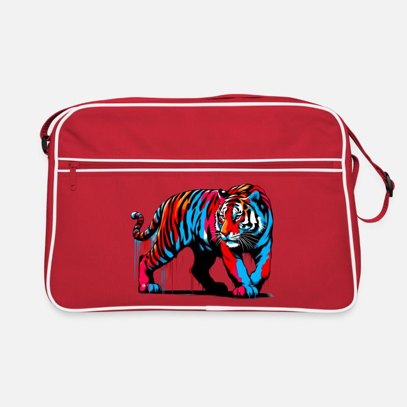 Tiger - Retro Tasche - Rot/Weiß