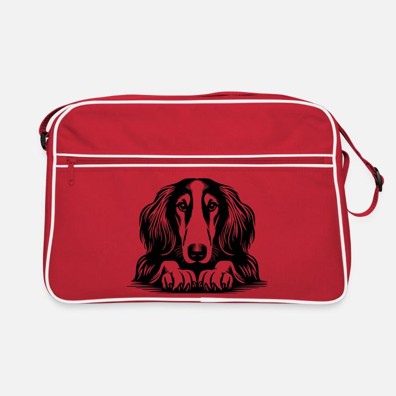 Tête de Saluki avec pattes Sac Retro