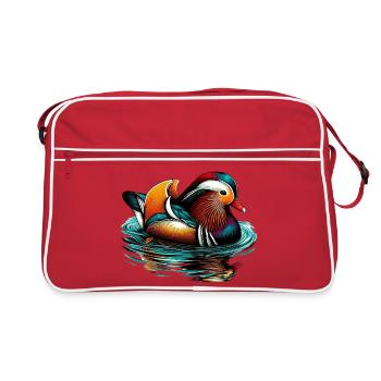 Canard mandarin - Sac Retro - rouge/blanc - Devant