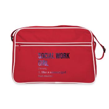 Social Work Social Work Social Work - Retro Bag - red/white - Front