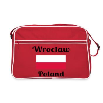 Wrocław, Pologne - Imprimés élégants - Sac Retro - rouge/blanc - Devant