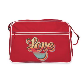 Design d’amour rétro - Sac Retro - rouge/blanc - Devant