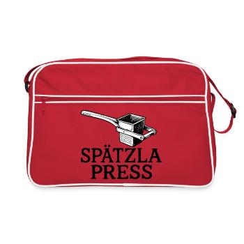 Presse Spätzla | Typiquement souabe - Sac Retro - rouge/blanc - Devant