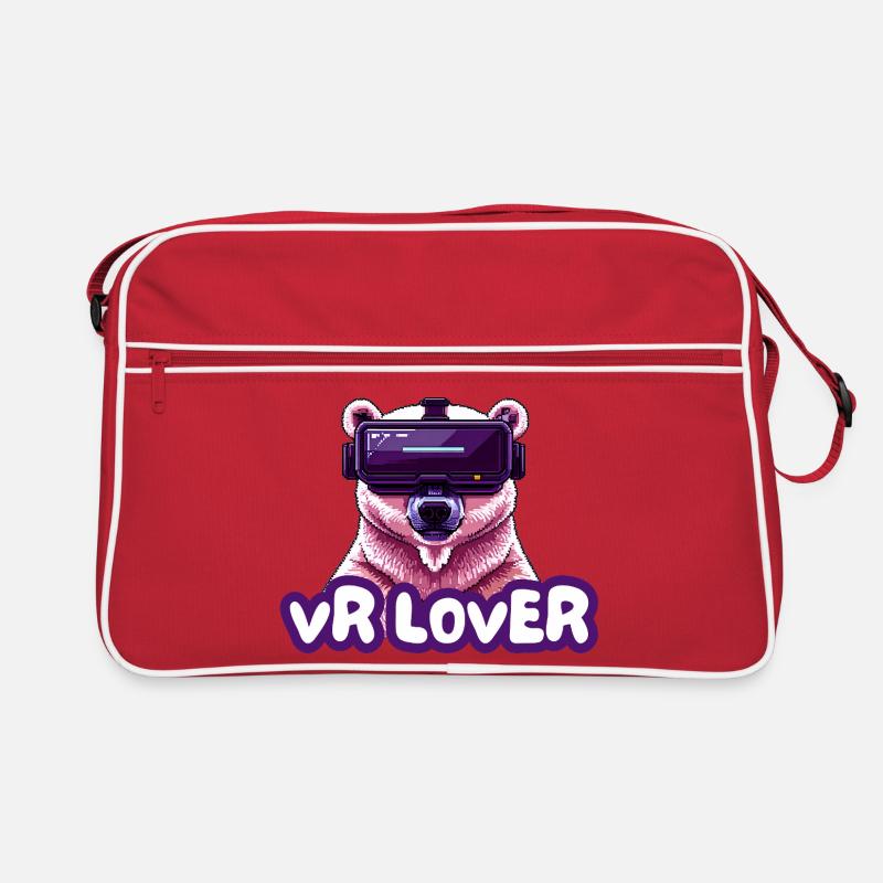 VR Bear with Virtual Reality Glasses Retro Bag
