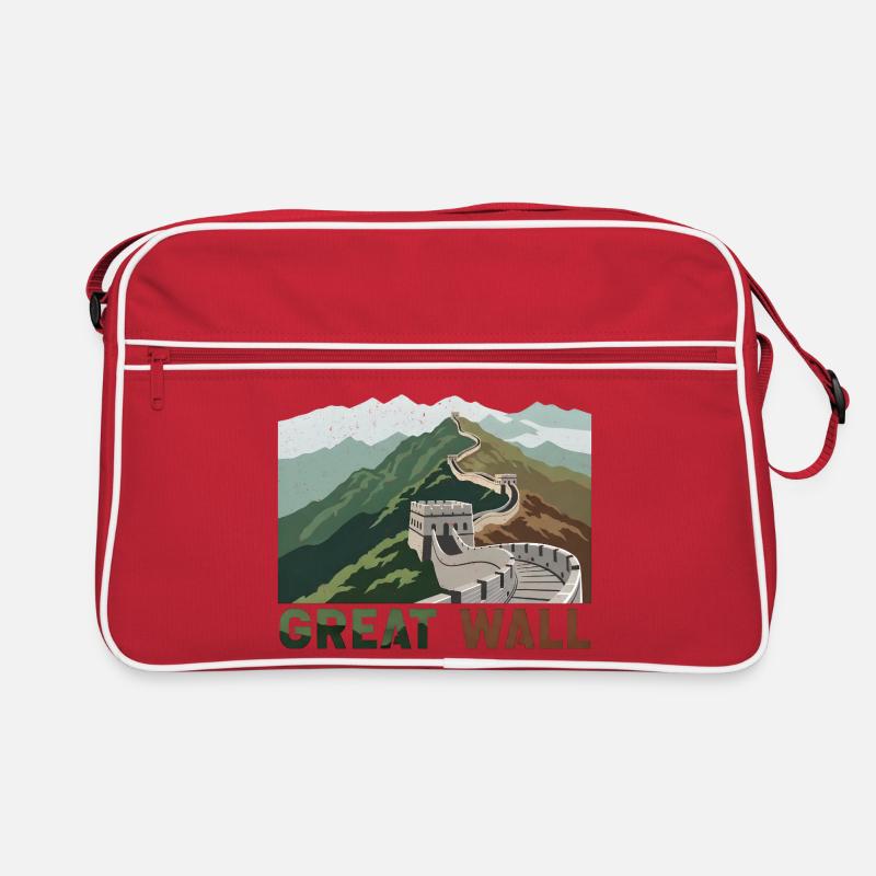 Große Mauer Chinesische Mauer Retro Tasche