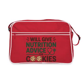Will Give Nutrition Advice For Cookies Expert  - Retro Bag - red/white - Front