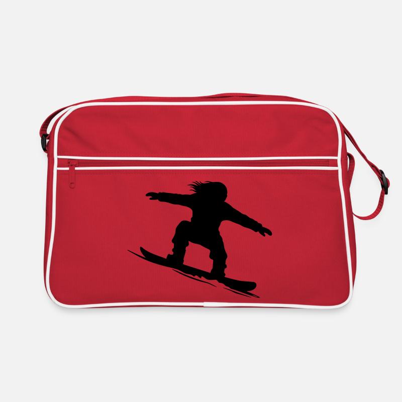 Snowboarder Silhouette - Color Variable Retro Bag