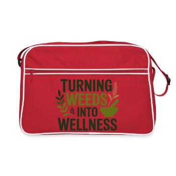 Herbalist Turning Weeds Into Wellness Professional - Retro Bag - red/white - Front