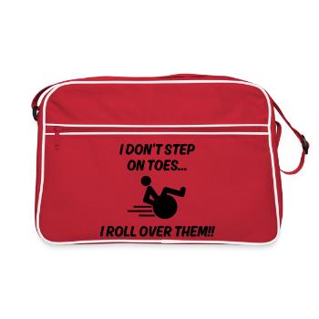 Je ne me mets pas sur la pointe des pieds. Je me retourne dessus # - Sac Retro - rouge/blanc - Devant