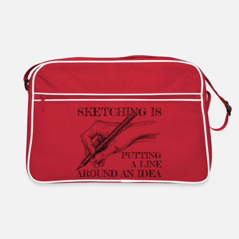 Cool Artist A Line Around An Idea Painter Gift Retro Bag
