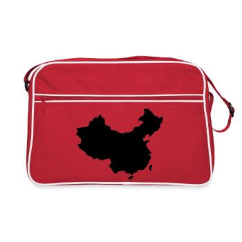 China map - Retro Bag - red/white - Front