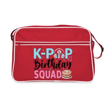 Équipe d’anniversaire K-Pop - Sac Retro - rouge/blanc - Devant