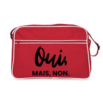 Ouimais non | Humour sarcastique - Sac Retro - rouge/blanc - Devant