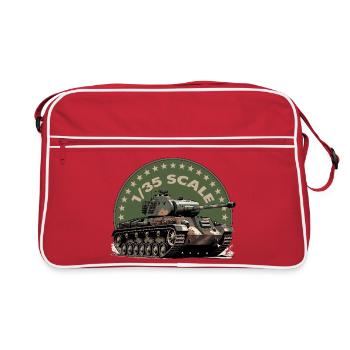 1:35-Maßstab Tank Art-Druck - Retro Tasche - Rot/Weiß - Vorne