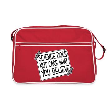 La science se moque de ce que vous croyez Logo des faits - Sac Retro - rouge/blanc - Devant