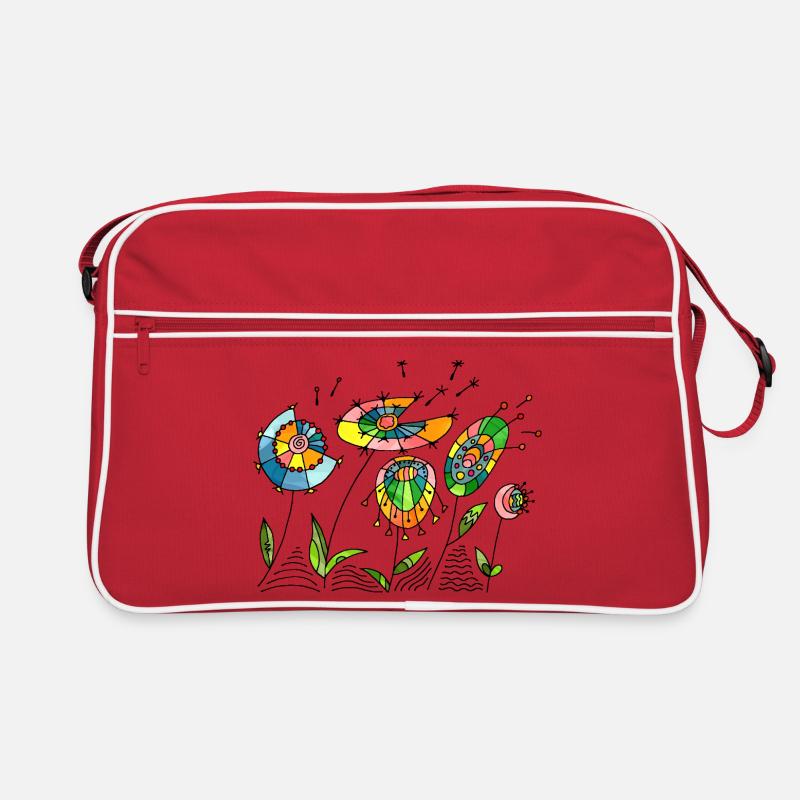 Blumen Retro Tasche