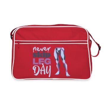 Never Skid Leg Day Graphic - Retro Bag - red/white - Front