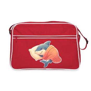 Le requin dort - Sac Retro - rouge/blanc - Devant