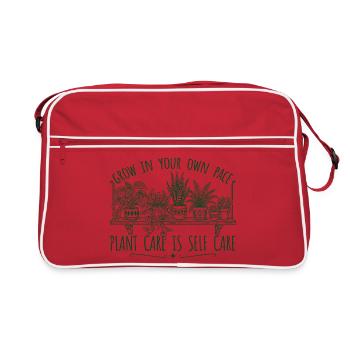 Grandir à son propre rythme – planter l’amour de soi - Sac Retro - rouge/blanc - Devant