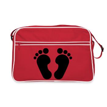 fussabdruck_1 - Sac Retro - rouge/blanc - Devant