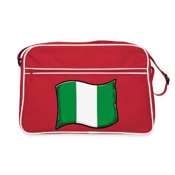 Imprimé graphique du drapeau nigérian - Sac Retro - rouge/blanc - Devant