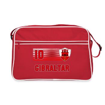 Équipe de Gibraltar de football - Sac Retro - rouge/blanc - Devant
