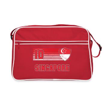 Équipe de Singapour de football - Sac Retro - rouge/blanc - Devant