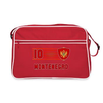 Équipe du Monténégro de football - Sac Retro - rouge/blanc - Devant