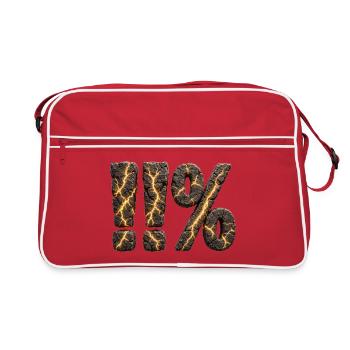 11 Prozent - 1% mehr geben - Retro Tasche - Rot/Weiß - Vorne