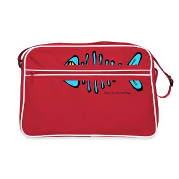 Fish bone - Retro Bag - red/white - Front