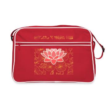 Lotus dans la légèreté - puissance silencieuse visible - Sac Retro - rouge/blanc - Devant