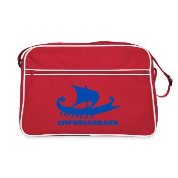 Ship Empuriabrava Font Blue - Retro Bag - red/white - Front