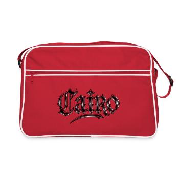 Lettrage gothique du Caire - Sac Retro - rouge/blanc - Devant