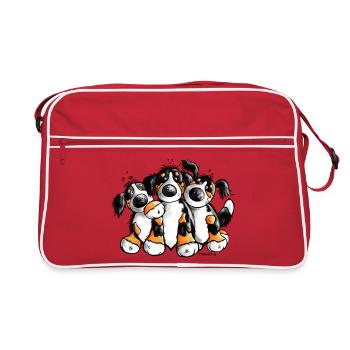 Bouvier Bernois - Chiens - Sac Retro - rouge/blanc - Devant