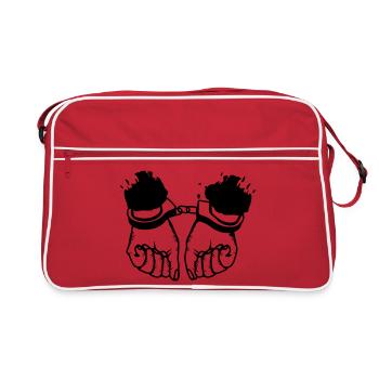 Les mains et les menottes - Sac Retro - rouge/blanc - Devant