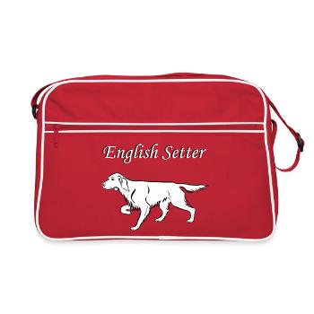 Setter anglais ci-dessus - Sac Retro - rouge/blanc - Devant