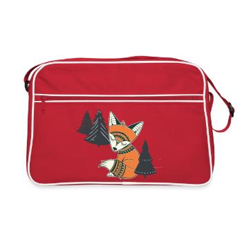Magical forest fox - Retro Bag - red/white - Front