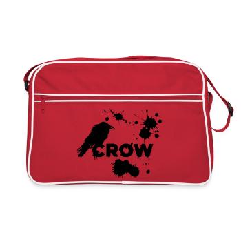 Der schwarze Rabe - Retro Tasche - Rot/Weiß - Vorne