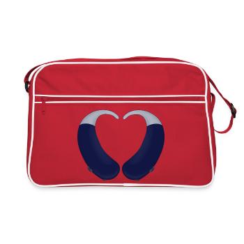 Heart and Hearing Aid - Retro Bag - red/white - Front